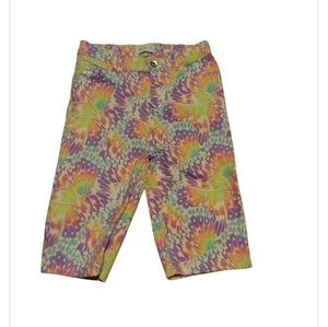 The Children's Place Skimmer Shorts Lavender Swirl Floral Rainbow Pastel Size 14